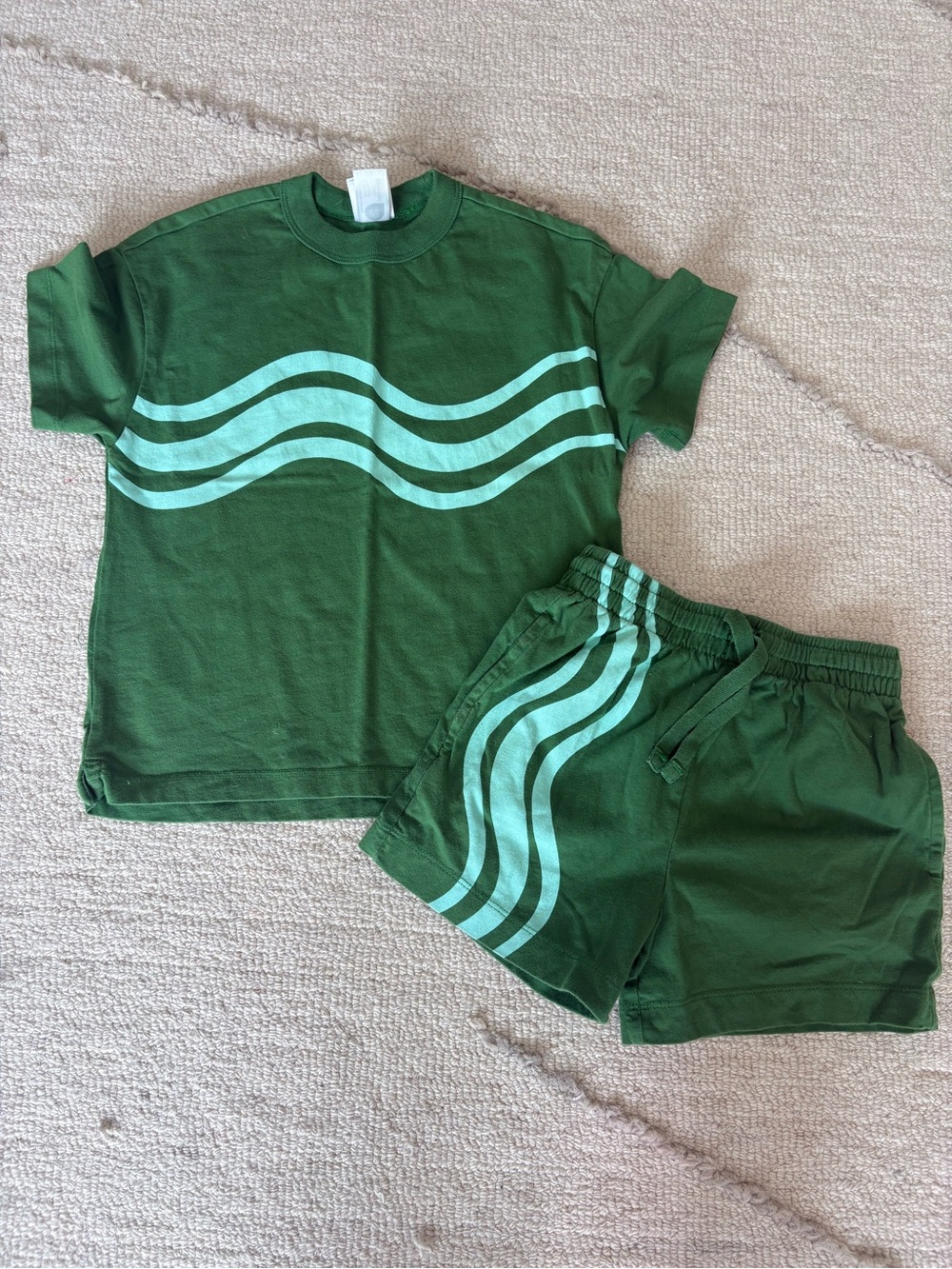 HANNA ANDERSSON | Green Short Sleeve Wave Set - EUC